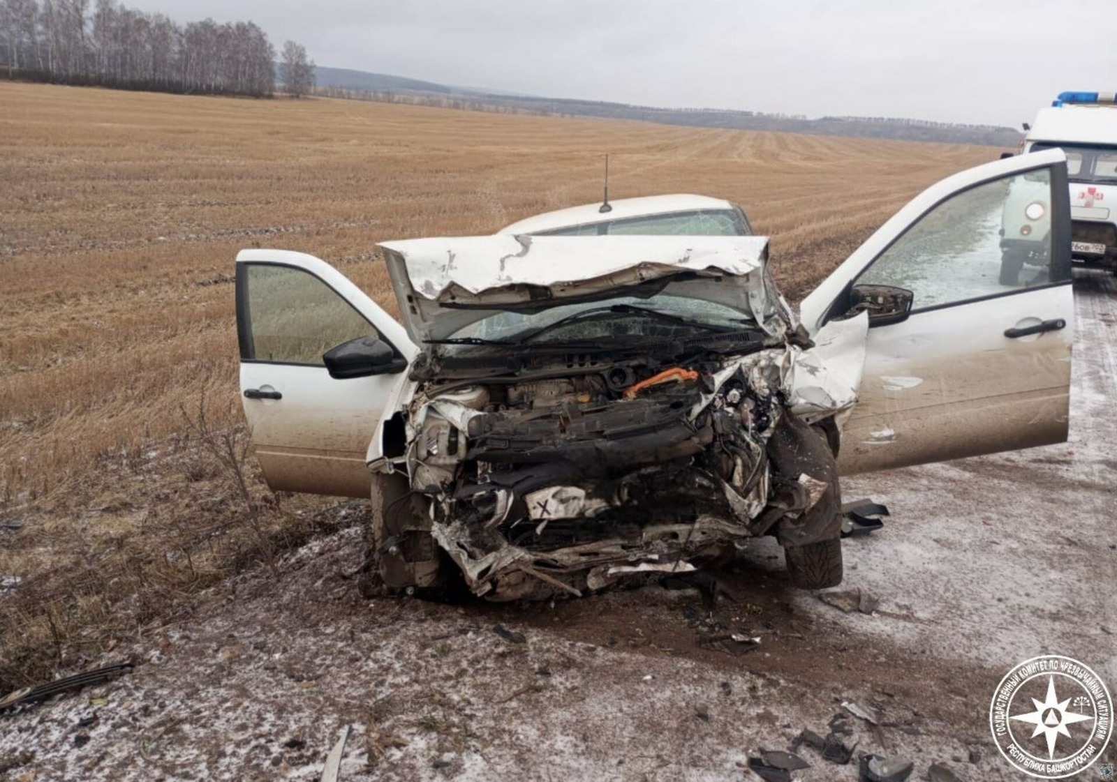 Смертельное ДТП в Башкирии: столкнулись «Гранта» и «Приора»