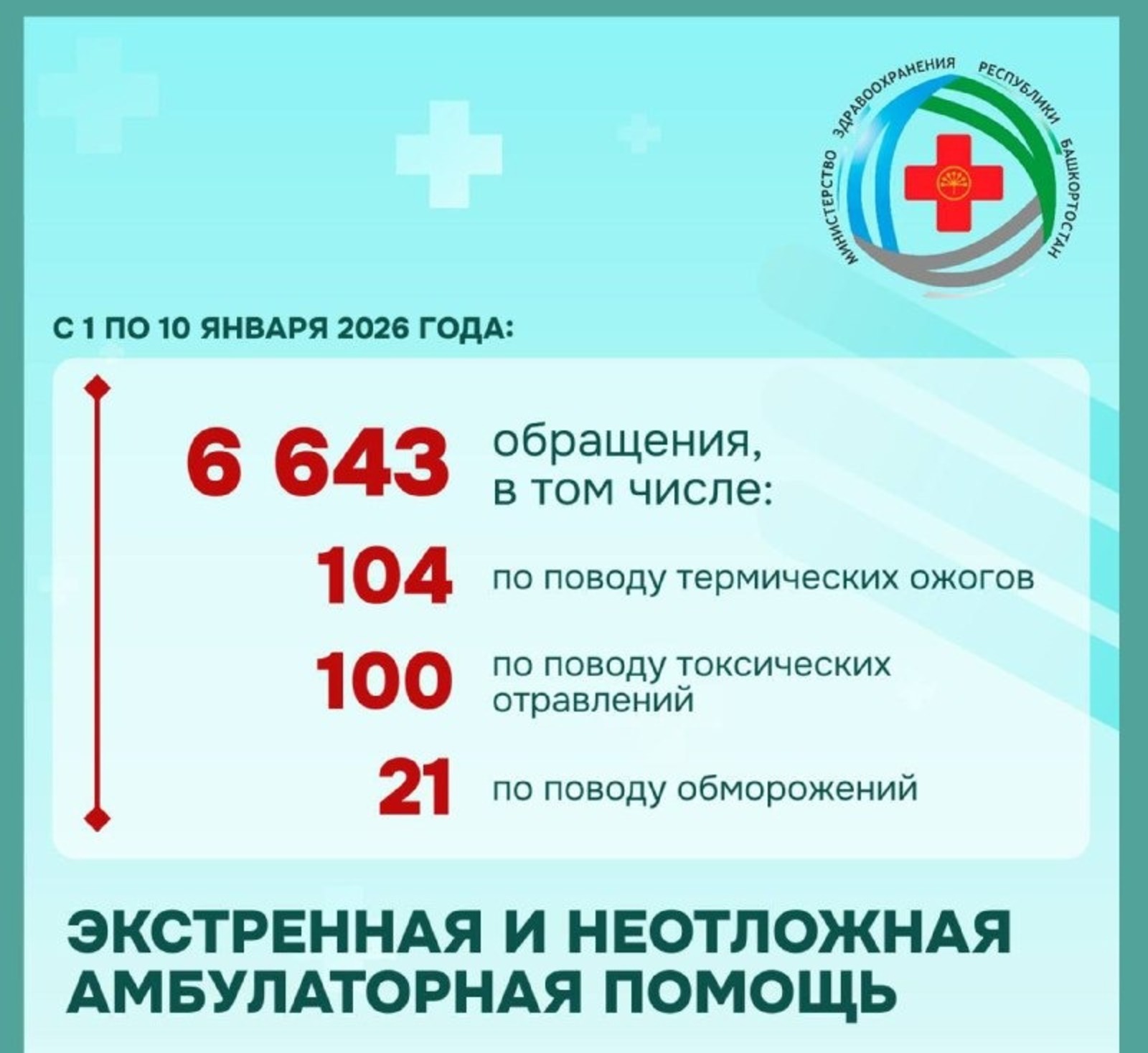 В новогодние каникулы в Башкирии пострадали более 6,6 тысячи человек