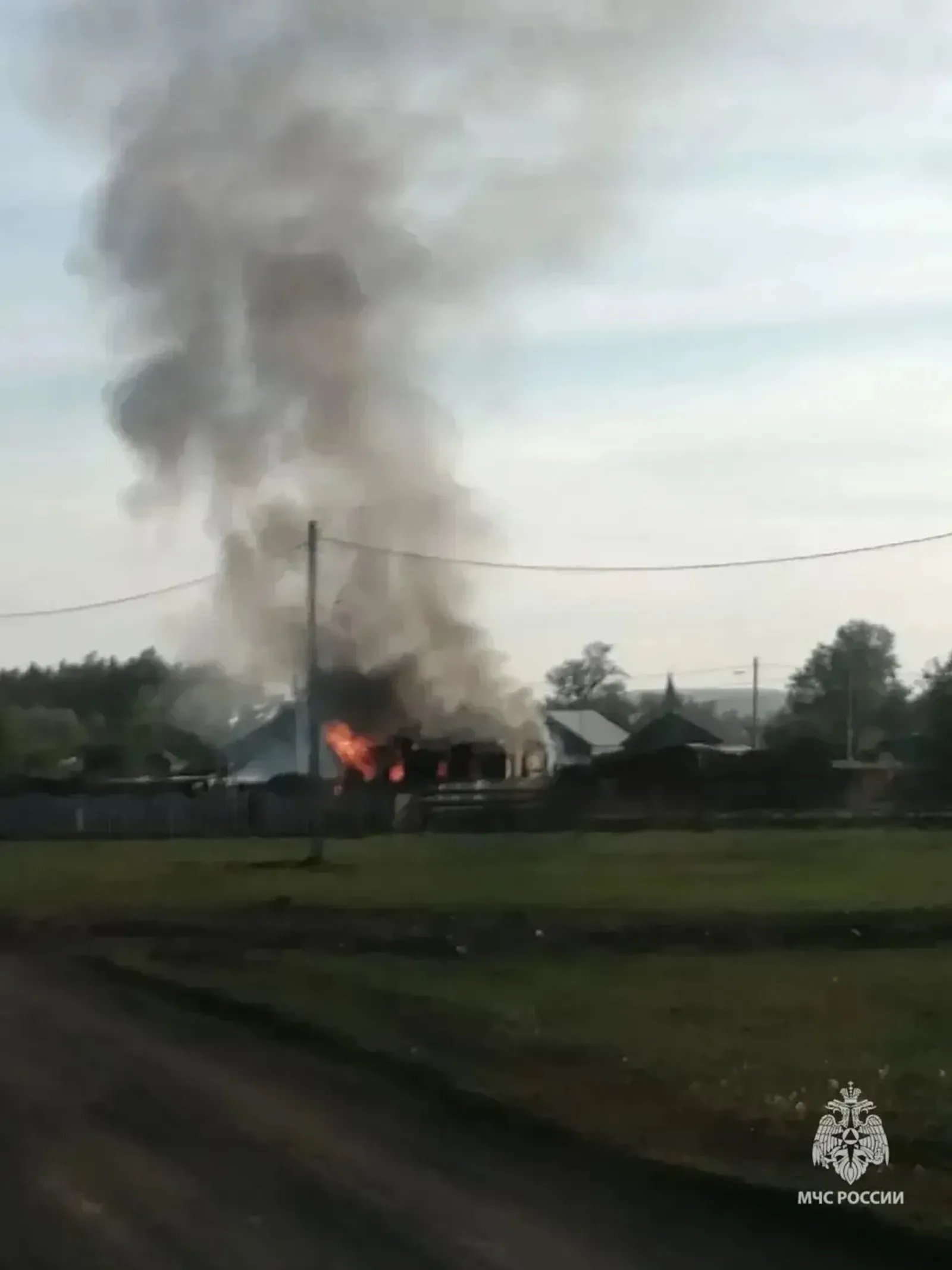В Башкирии мужчина получил ожоги при пожаре