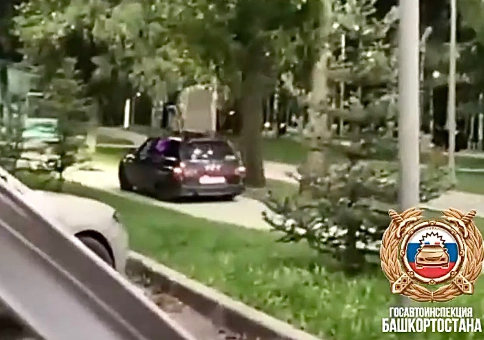 В Башкирии наказали водителя, катавшего приятеля на крыше автомобиля