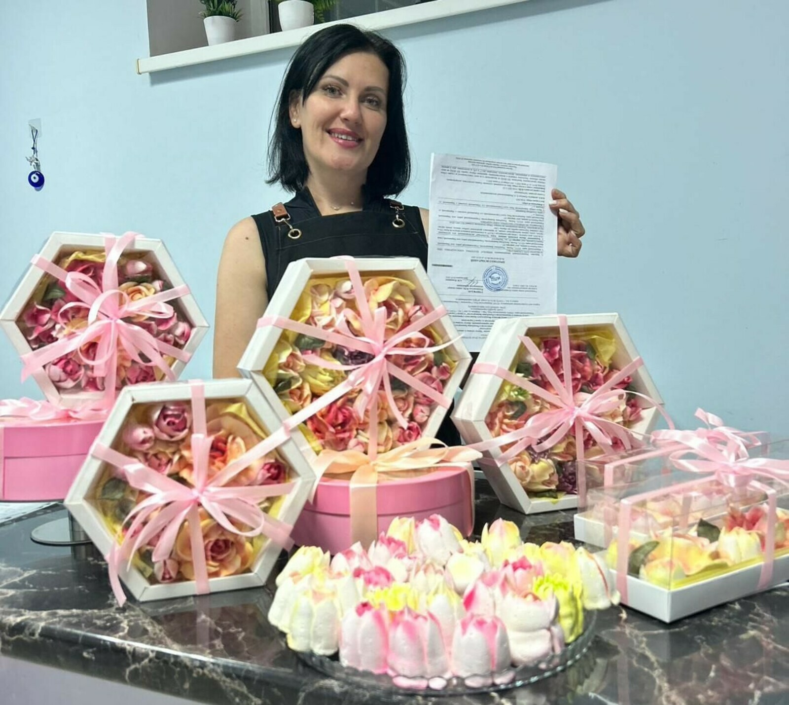 Предприниматель из Башкирии создала букеты из зефира