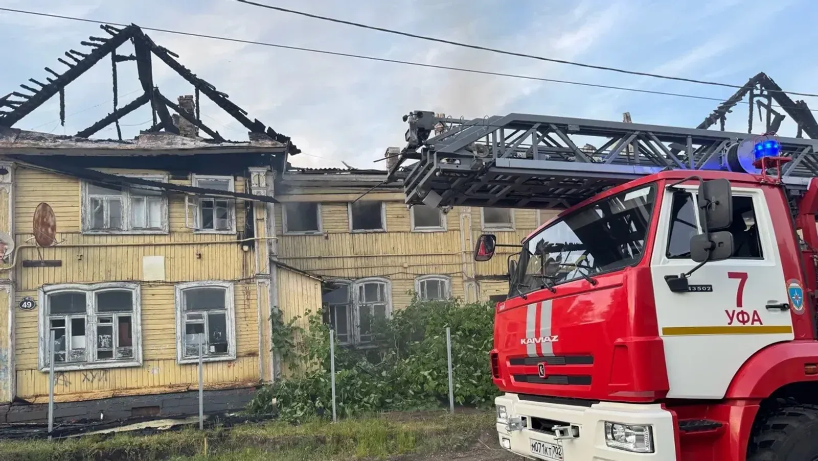 В центре Уфы горел памятник архитектуры — особняк Шамовых