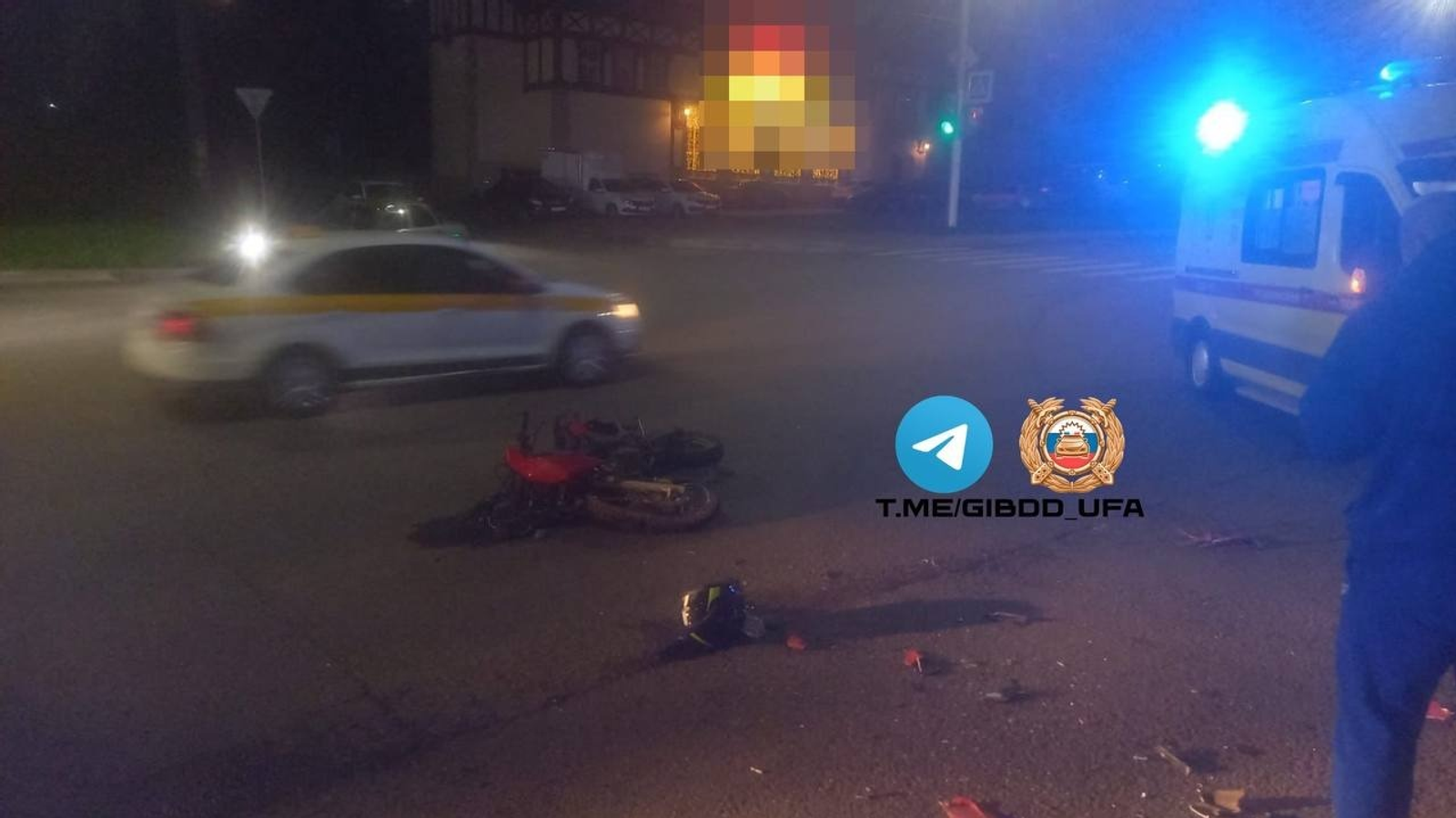 В Башкирии попал в аварию юный байкер