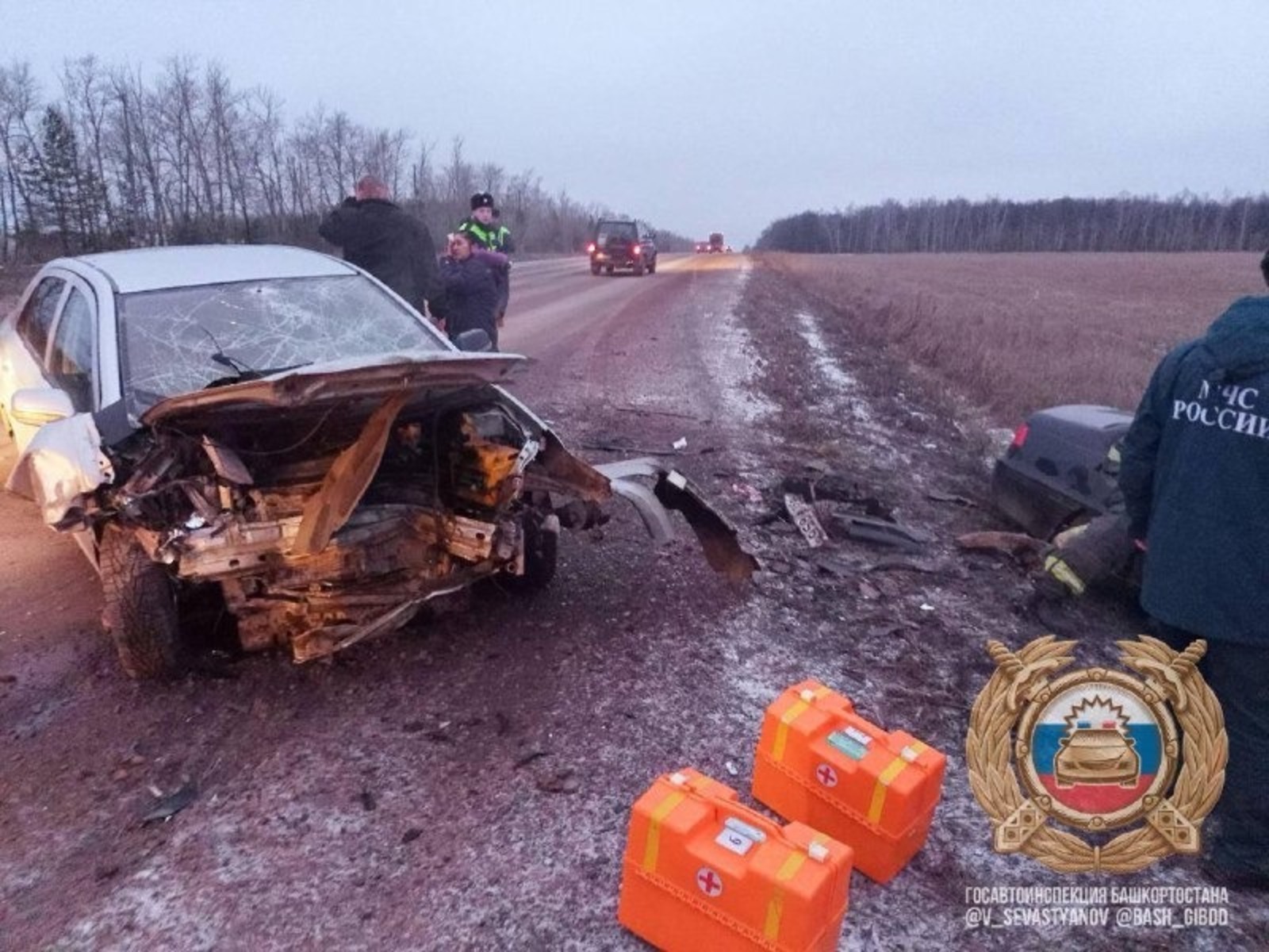 В Башкирии в серьезной аварии пострадали пять человек