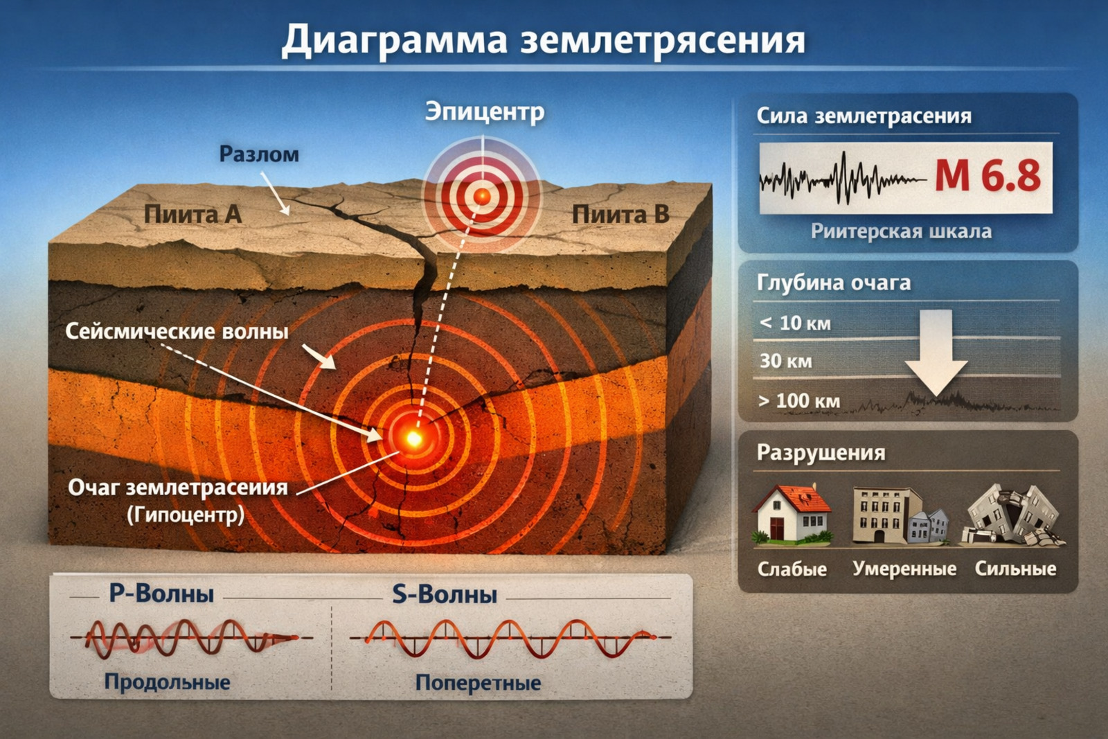 В Краснодарском крае зафиксировали землетрясение магнитудой 4,8