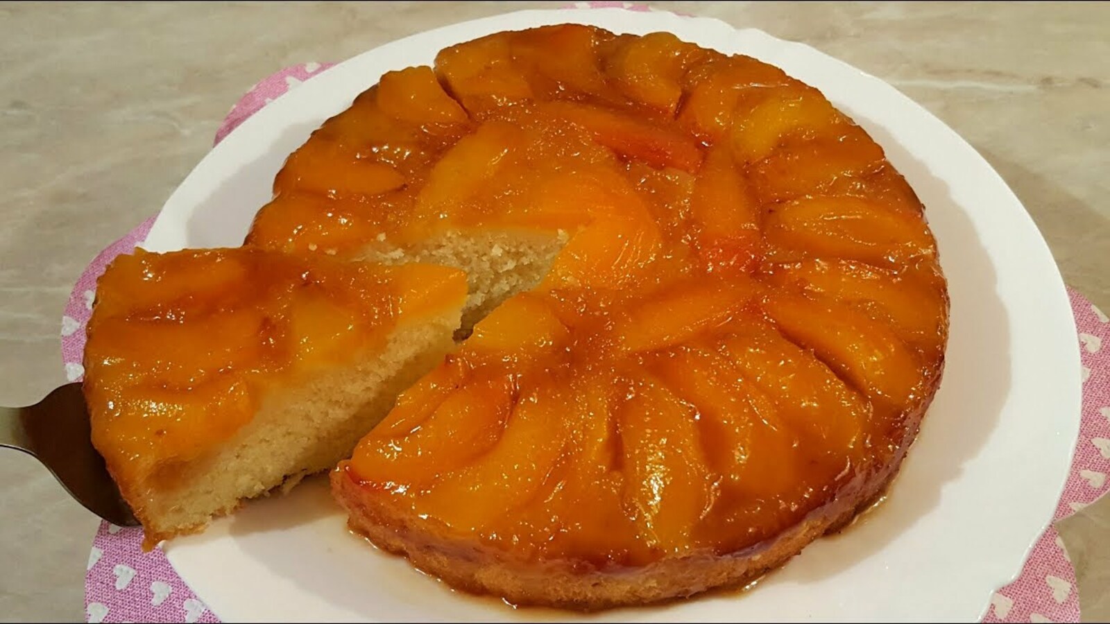 Перевёрнутый пирог с абрикосами