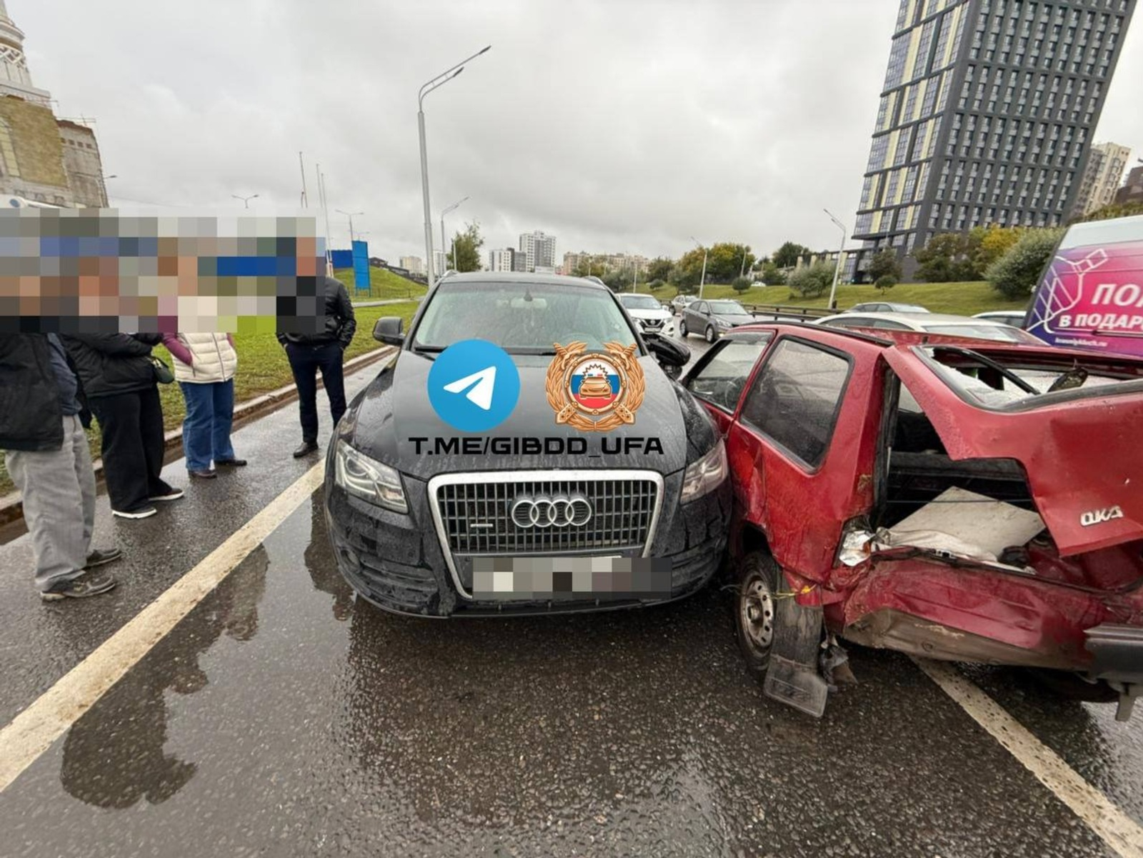В Уфе нетрезвая дама спровоцировала массовое ДТП