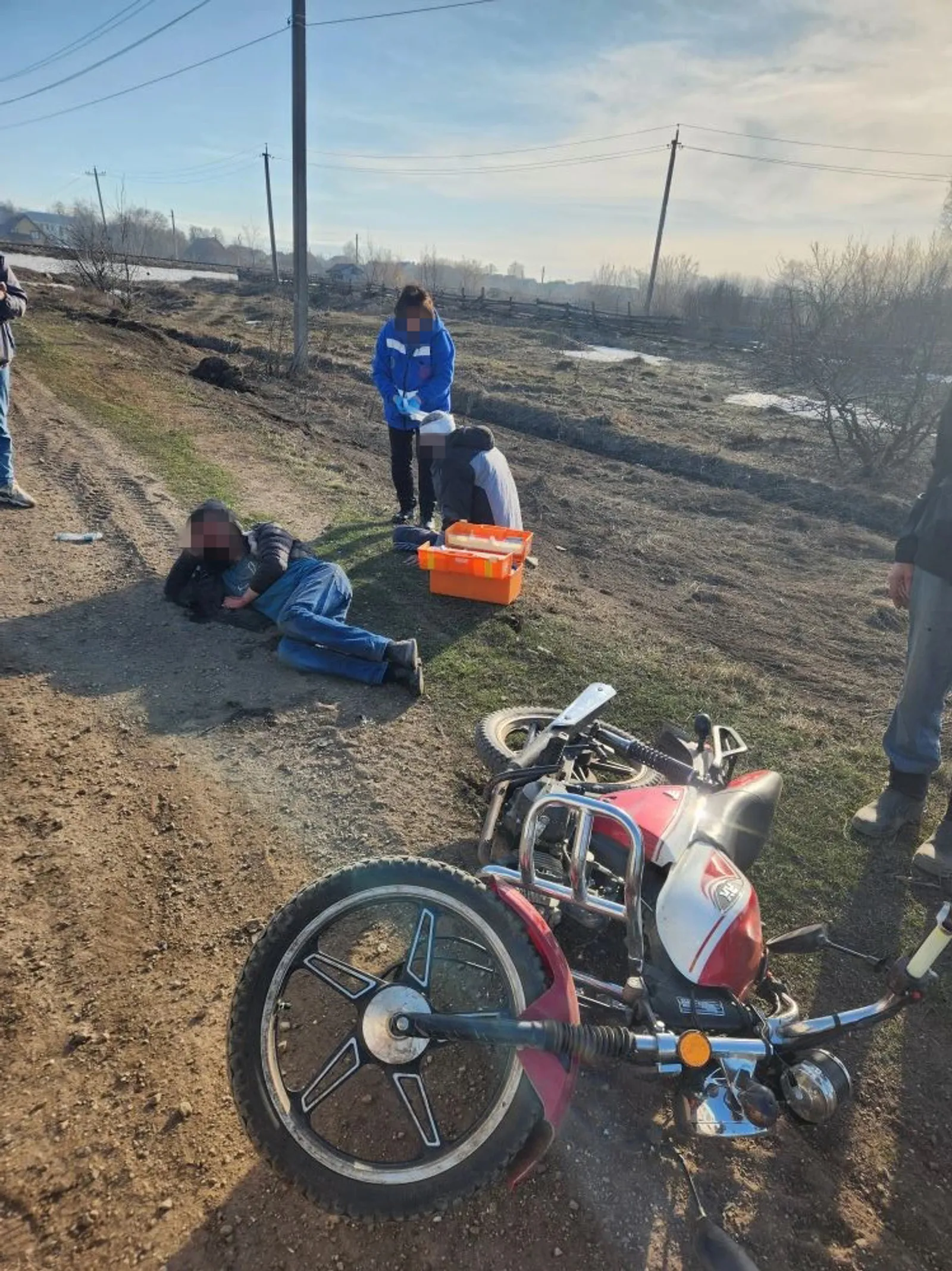 В Кумертау пьяный водитель и его пассажир на мопеде улетели в кювет
